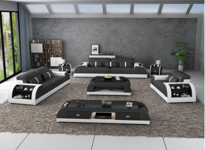 Sofa set 3 2 1 Seater Set Sofa Upholstery Couch Leather Relax Living room set new