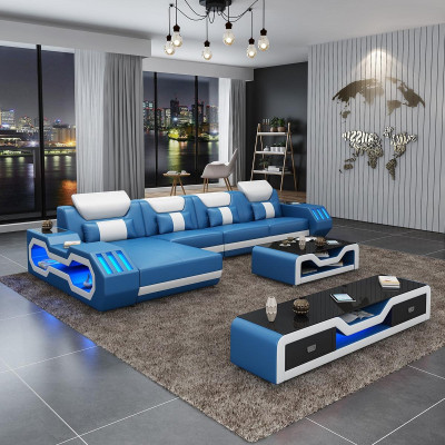Designer Living landscape Upholstery L-shape Corner sofa Corner Suite Sofa Couch Corner led