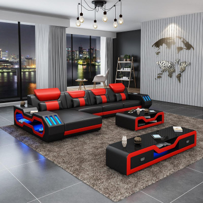 Designer Living landscape Upholstery L-shape Corner sofa Corner Suite Sofa Couch Corner led