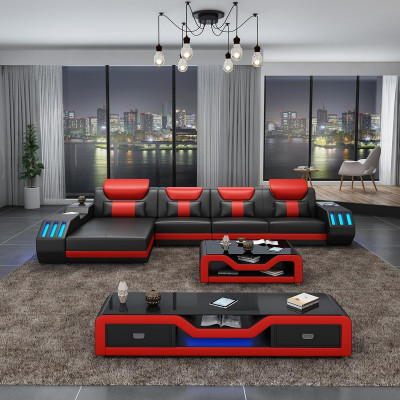 Designer Living landscape Upholstery L-shape Corner sofa Corner Suite Sofa Couch Corner led