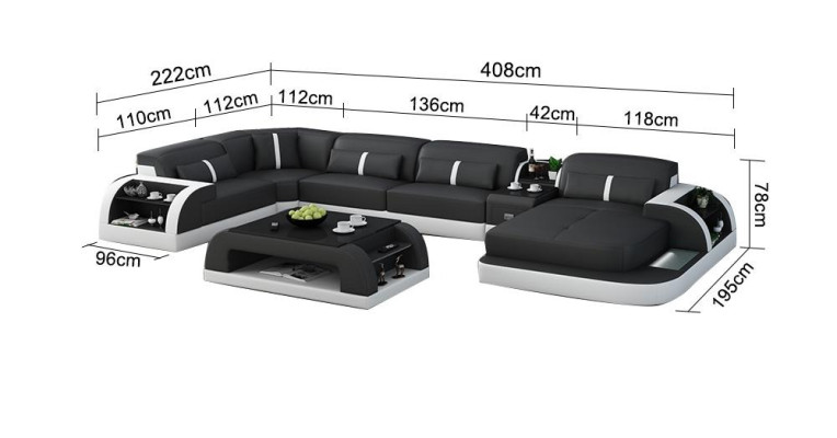 Modern Designer Corner sofa U-shape Living landscape Couch Sofas Upholstery Corner Sofa new