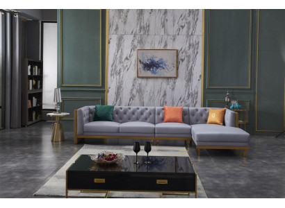 Living landscape Corner sofa L-shape Couch Seat Upholstery Set Suite Sofa Luxury Furniture