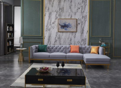 Living landscape Corner sofa L-shape Couch Seat Upholstery Set Suite Sofa Luxury Furniture