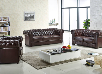 Sofa set 321 Seater Set Sofa Upholstery Couch Leather Relax Living room set