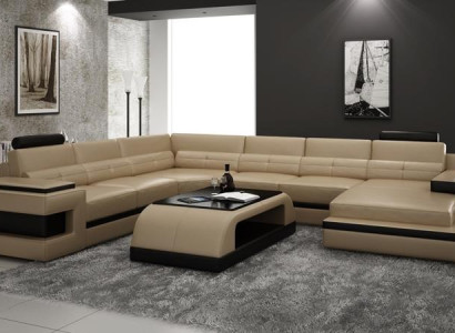 Corner sofa couch sofa led Living landscape Upholstery Suite usb illuminated Suite