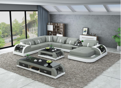 Living landscape U-shape Corner sofa Coffee table Sideboard Design Living landscape 3-piece.