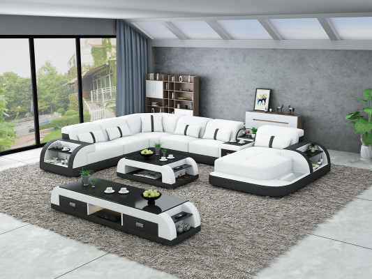 Living landscape U-shape Corner sofa Coffee table Sideboard Design Living landscape 3-piece.
