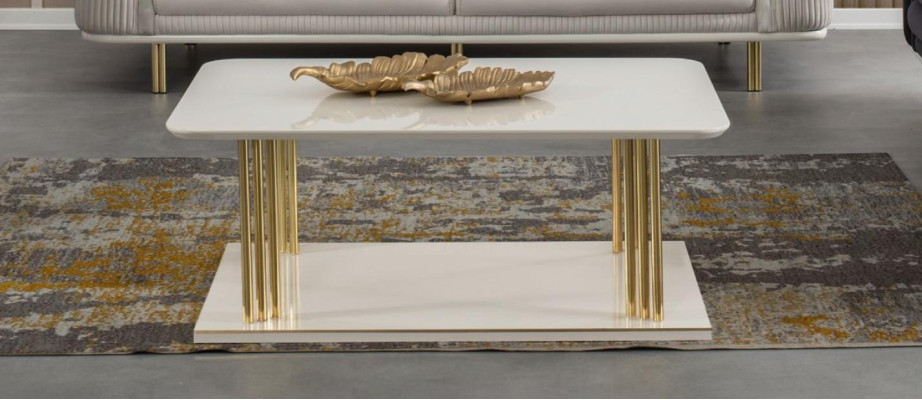 Coffee table Coffee table Living room White Luxury Coffee tables Design Wood