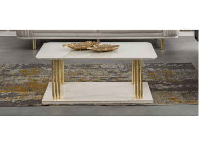 Coffee table Coffee table Living room White Luxury Coffee tables Design Wood
