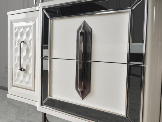Sideboard White Chest of drawers Consoles Table Mirror 2pcs. Chests of drawers, sideboards