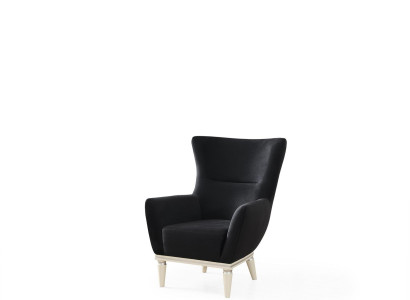 Design Lounge Club Relax Armchair Chair Upholstery tv Textile Black Luxury new