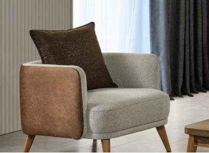 Luxury Upholstery Gray Armchair Italian Design Design Modern Furniture