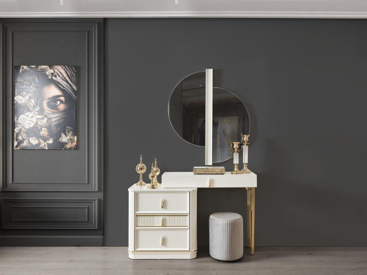 Bedroom White Dressing table Wood Elegant Furniture Consoles Dressing tables