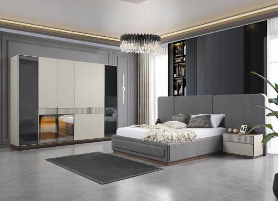 Design Bed Fabric Luxury Beds Bedroom Furniture Furnishings Double bed