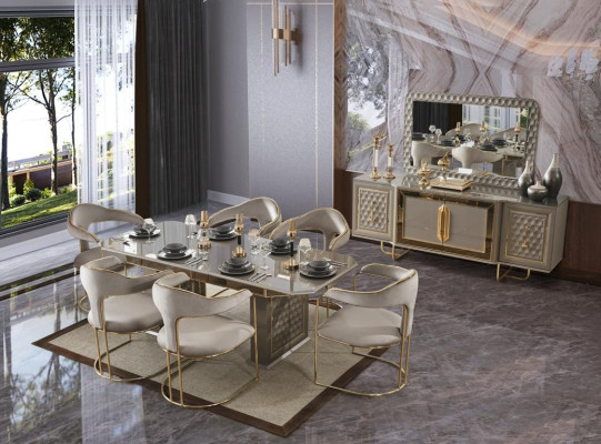 Dining table Gray Modern Dining room Beautiful Kitchen Wood Tables Design Luxury Metal new