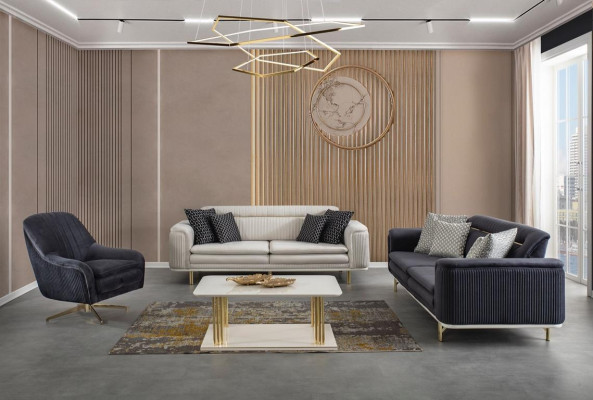 Sofa Couch Three Seater Living room Fabric Sofas Couches Furniture Furnishings