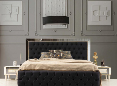 Bedroom Bed 2x Bedside tables Luxury Beds Set Complete Design Furniture 3pcs.