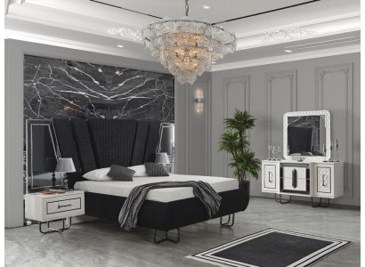 Bedroom Bed with 2 bedside tables Double bed Furniture Upholstery Beds 3-piece box