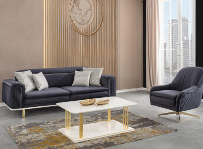 Modern Living room Suite Blue's Sofa + Blue's Armchair + Coffee table new modern