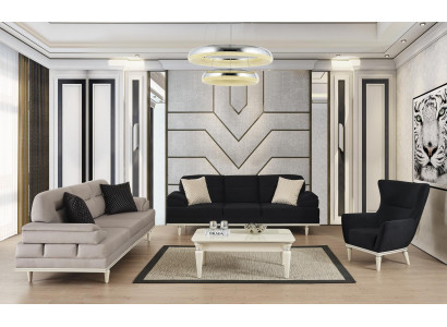 Sofa set Couch Set Furniture 3+3+1 Coffee table Luxury Furniture Textile 4pcs