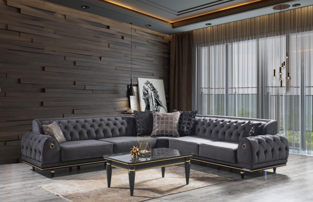 Modern sofa L-shaped textile sofa Living room set Design Modern sofa Corner sofa