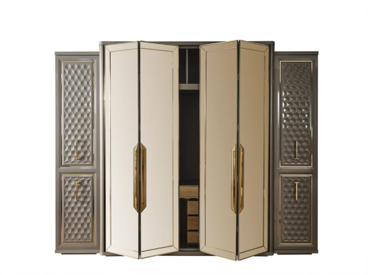 Bedroom 2 Bedside tables + Bed + Wardrobe 3-pcs. Complete's Furniture Set