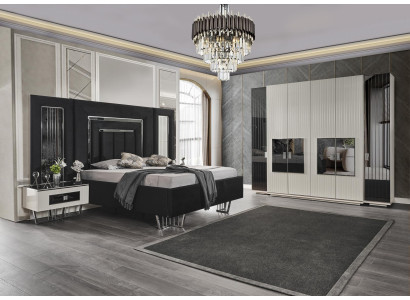 Bedroom Set 2x Bedside tables Wardrobe Complete Room Bed Furniture 4pcs