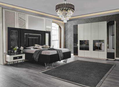 Bedroom Set 2x Bedside tables Wardrobe Complete Room Bed Furniture 4pcs