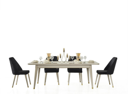 Dining table + 4 Chairs Dining room Set Dining set Suite Table 5tlg Set Chair new