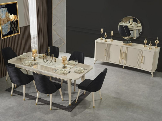 Dining table + 4 Chairs Dining room Set Dining set Suite Table 5tlg Set Chair new