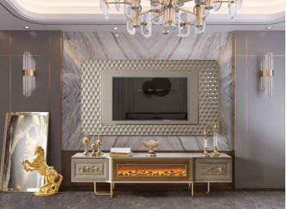 Luxury wall unit with fireplace television stand tv board wall wall units sideboard