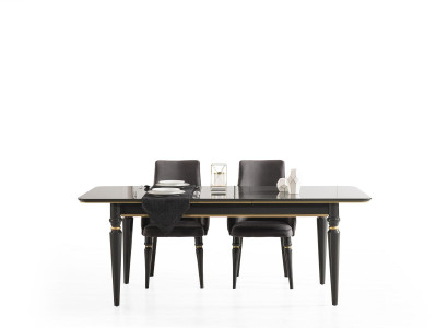 Luxury Dining room Dining table Chair Group Suite Set Wood Table Tables 5pcs. sets