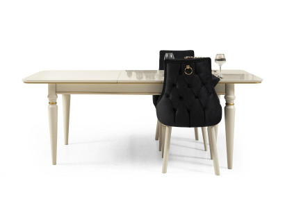 Complete Set Dining table 4x Chairs Dining room Set Ess Group Wood Table Tables 5pcs