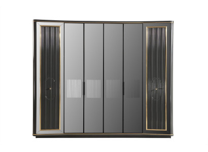 Gray Luxury Wardrobe Bedroom Furniture Cabinets Wardrobe Wood