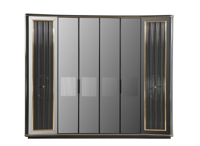 Gray Luxury Wardrobe Bedroom Furniture Cabinets Wardrobe Wood