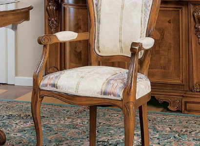 Classic r Chair with Armrests luxury wooden dining room chair Italian factory