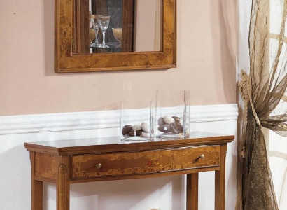 Italian Furniture 2-piece Set Furniture Style StileElisa Sideboard Mirror Wood Console