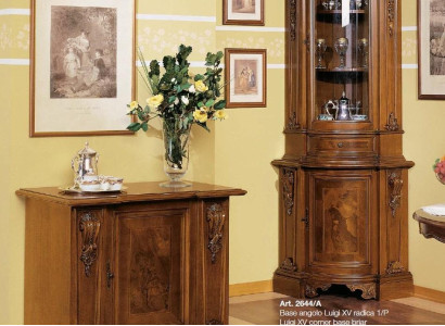 Corner showcase Corner cabinet Display case Wardrobe Wood Cabinets Italian Furniture Glass new