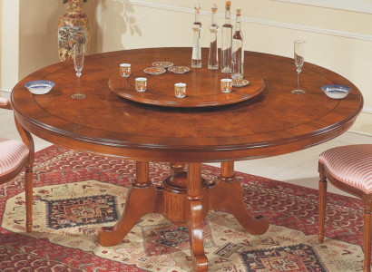 Round Dining table Italian Furniture Dining room Tables Wood Table Brown Tables