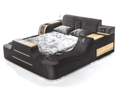 Luxurious Bed with massage chair Multifunction bed Luxury textile upholstery