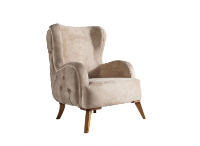 Textile Upholstery Armchair Couch Sofa Seat Luxury Colorful Relax Beige Chesterfield new