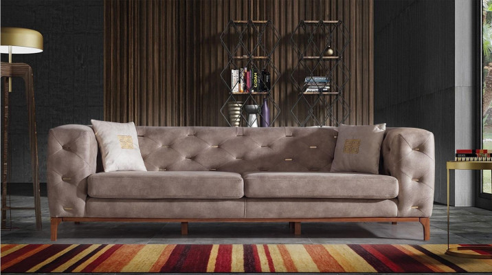 Chesterfield Design Sofa Upholstery Couches Modern Sofa set 3+3+1 Set