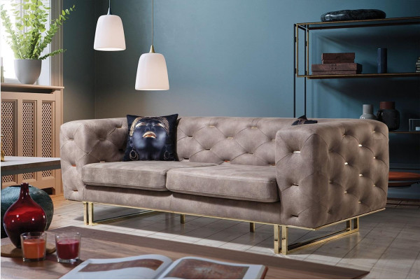 Chesterfield Colorful Couch Sofa set Furniture Set 3+3+1 Group Textile