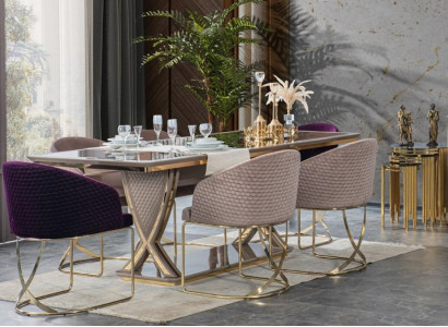 Table Dining table Dining room Design Wood Luxury Furniture Italian Style