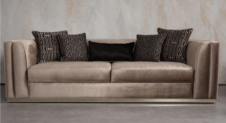 Sofa 3 Seater Couch Wood Furniture Living room furniture Sofas Couch Italian Style