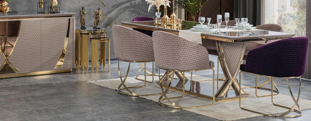 Dining room chair group Complete e Set 6x Lehn Chairs Lehnstuhl Groups Suite