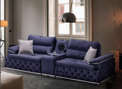 Chesterfield Sofas Couches Upholstery 4 Seater Purple Design xxl Big Sofa Couch