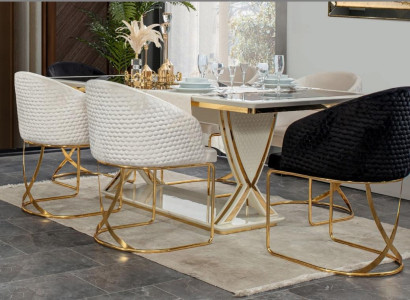Dining group set 7 pieces. Dining room Dining table Chair 6x Chairs SetTable Tables Wood