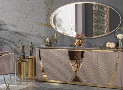 Chests of drawers Group Console Cabinets Modern new Suite Set 2pcs. Chest of drawers Mirror