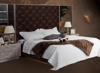 Bedroom Bed Bedside table Beds Double Wood new luxury set 3 pieces.